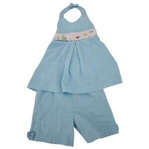 6X Rare Editions smocked fish short outfit